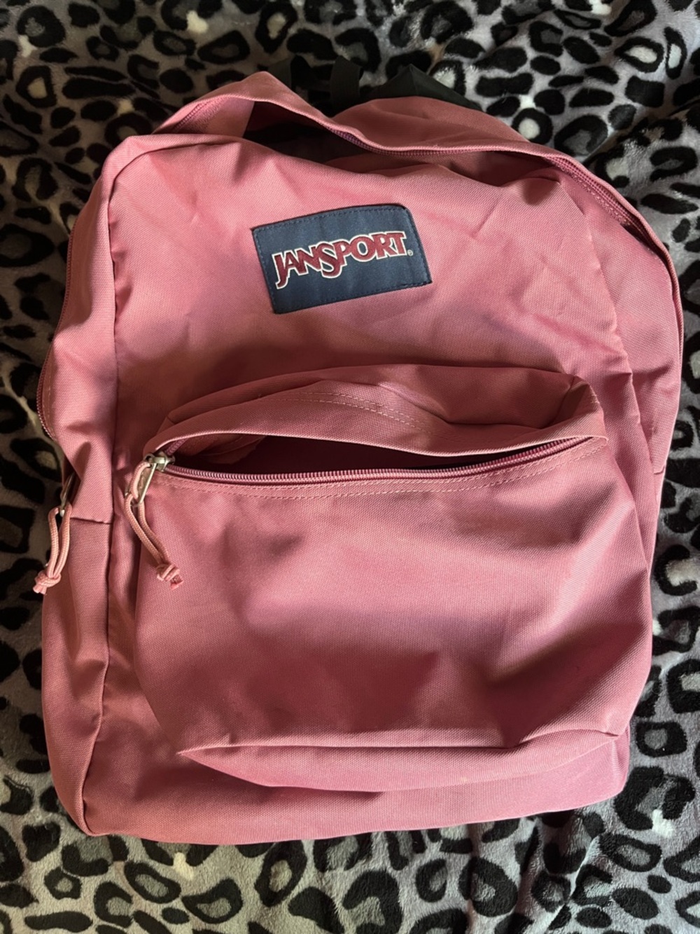 Jansport Pink Classic Backpack with Front Pocket